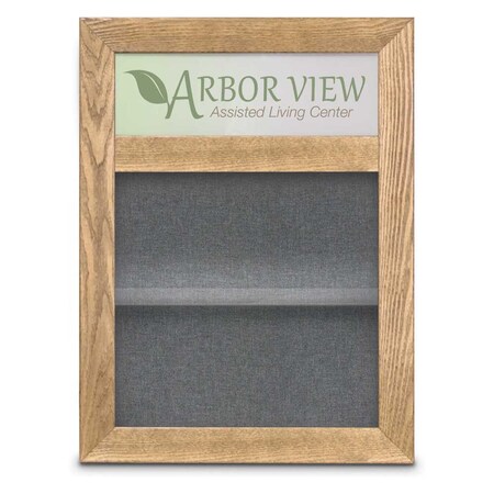 United Visual Products Outdoor Enclosed Combo Board, 48"x36", Gold Frame/Green & Cloud UVCB4836ODG-GREEN-CLOUD